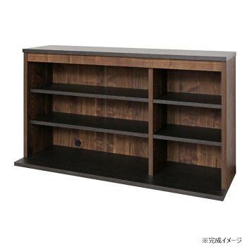 日本製組立家具 リビング収納 オープンシェルフ CO-CR-7012UP ブラウン