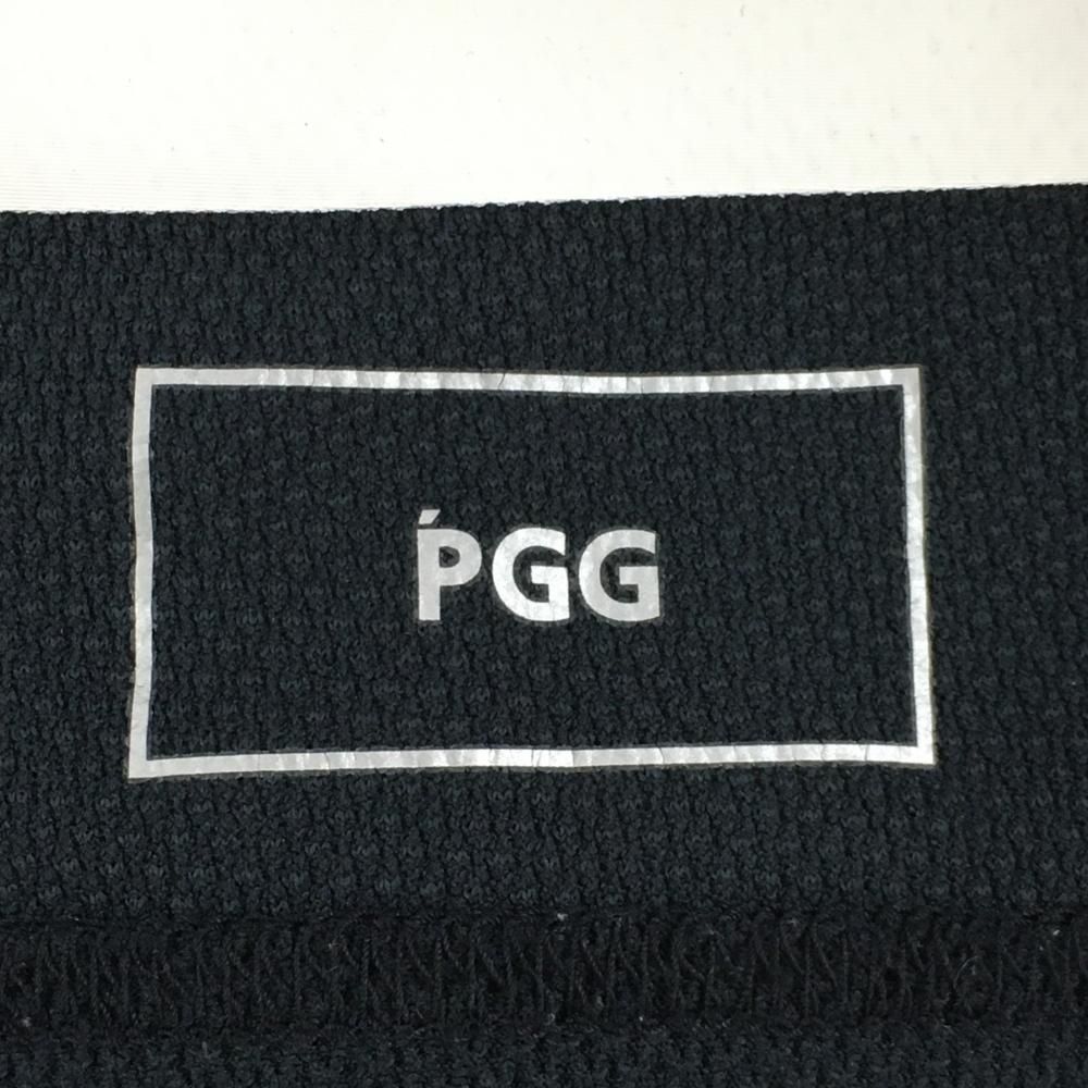 美品】PGGパーリーゲイツ 半袖ハイネックシャツ ダークネイビー×白