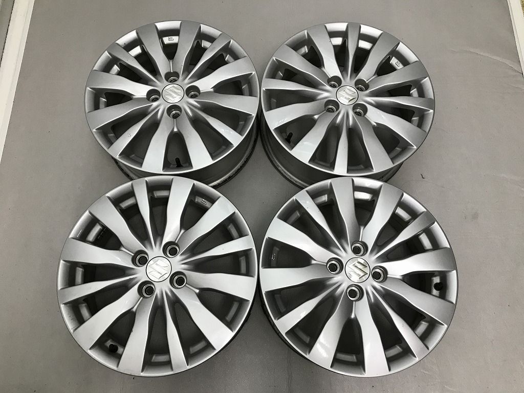 ◎小傷 良品 スズキ スイフト純正 16inc 6J +45 100/4H ENKEI製 即納 個人宅OK 4本セット 検) イグニス クロスビー ソリオ SUZUKI SWIFT