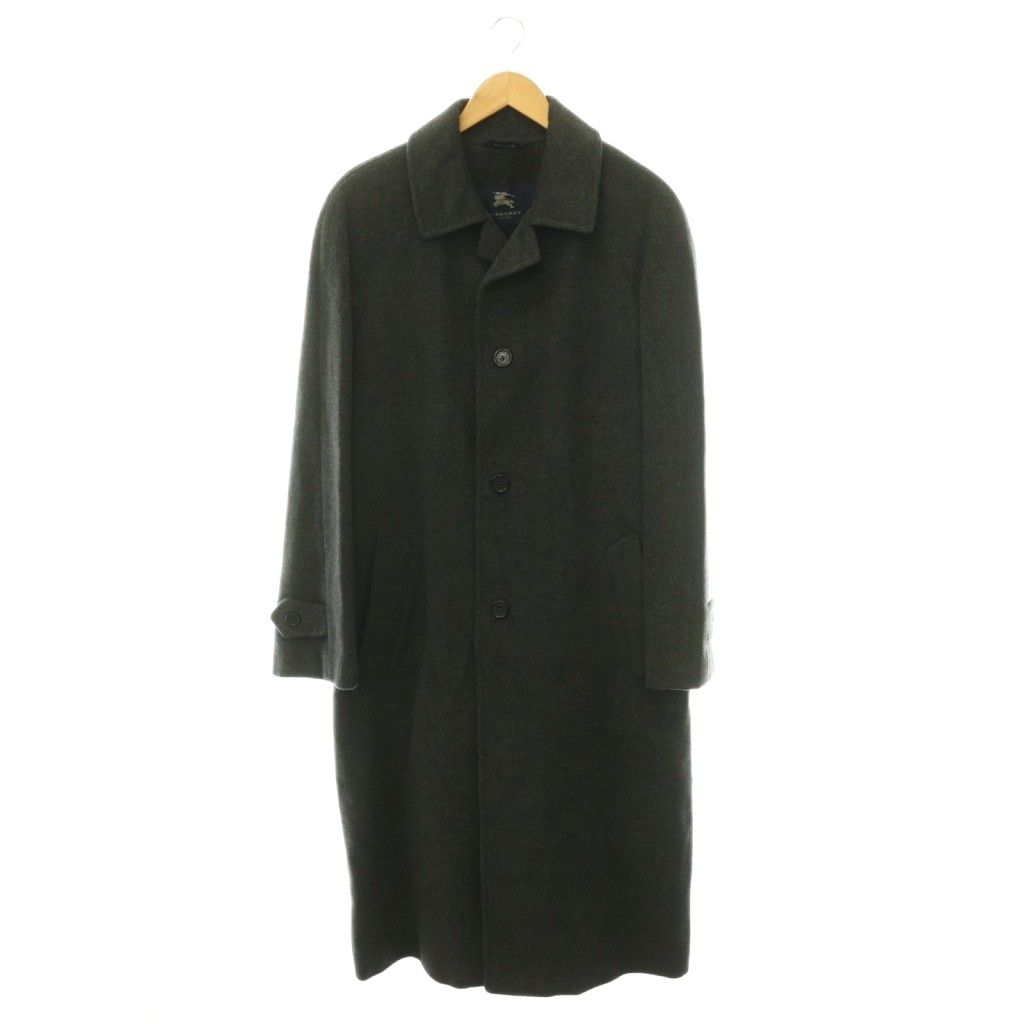 バーバリー ロンドン BURBERRY LONDON ステンカラーコート ロング ウール アンゴラ 48S グレー /DO ■GY05