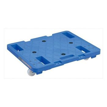 サカエ キャリースタッキング仕様 4輪自在タイプ 600×480×107mm ブルー SC-600NB