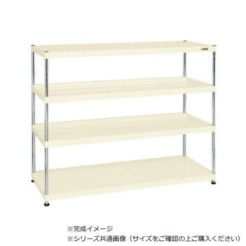 サカエ ニューCSパールラック 4段タイプ 1500×600×1200mm アイボリー CSPRA-1224I 54,142円