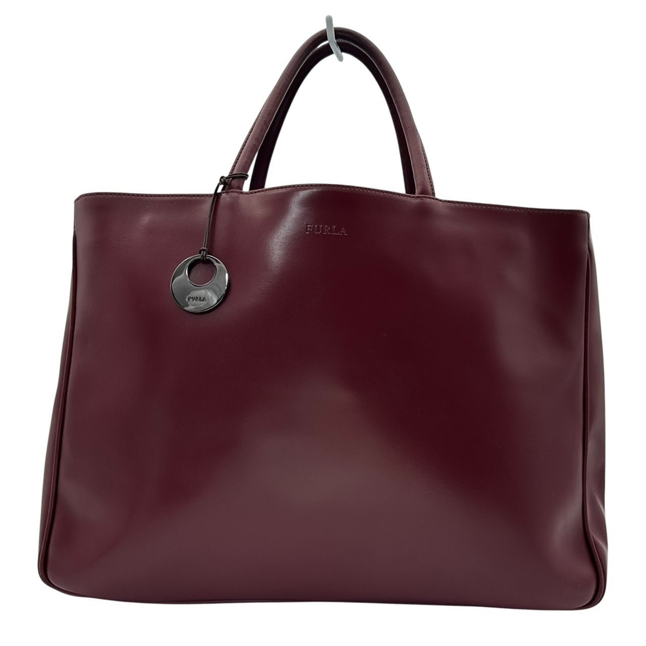 新品フルラ トートバッグ ハンドバッグ ジャダ ボルドー FURLA シボ革 