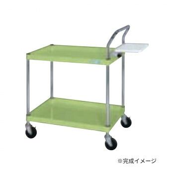 サカエ ピッキングカート 750×500×740mm グリーン 2段 PC-7572