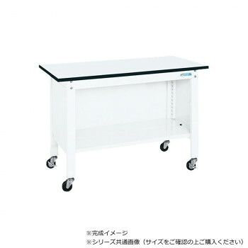 サカエ 一人用作業台CPBタイプ ポリエステル天板 1200×600×810mm パールホワイト CPB-126W