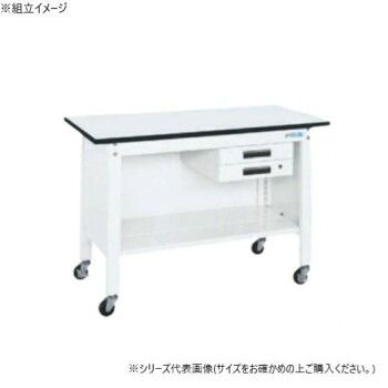 サカエ 一人用作業台CPBタイプ ポリエステル天板 900×600×810mm パールホワイト CPB-096BW