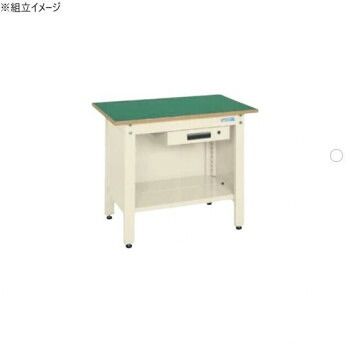 サカエ 一人用作業台CPタイプ サカエリューム天板 900×600×740mm アイボリー CP-096AI