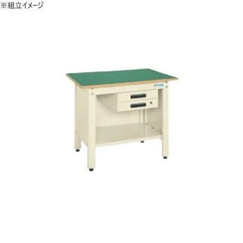 サカエ 一人用作業台CPタイプ サカエリューム天板 900×600×740mm アイボリー CP-096BI 60,235円
