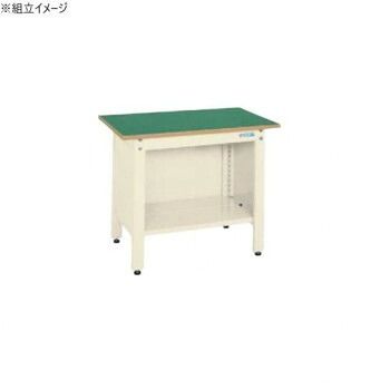 サカエ 一人用作業台CPタイプ サカエリューム天板 900×600×740mm アイボリー CP-096I