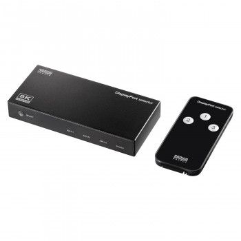 サンワサプライ 3入力1出力DisplayPort切替器 8K/30Hz対応 リモコン付き SW-DP31R