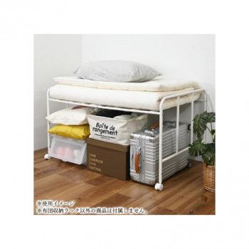 フクダクラフト 布団収納ラック1段奥行69cm ホワイト SH-CS6965 WH