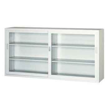 一般書庫/D:400タイプ 6×3型引違書庫(ガラス戸) 4号 ALPSホワイト色 COM-306G-AW
