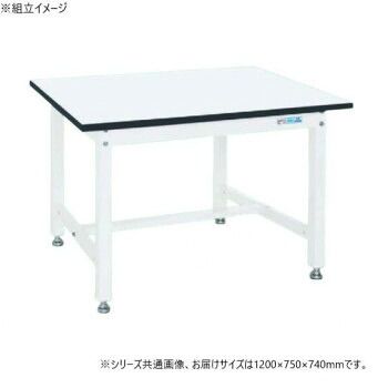 サカエ 中量作業台KTタイプ 抗菌加工 パールホワイト 1200×750×740mm KT-493MW