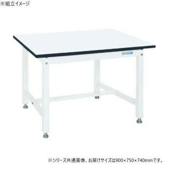 サカエ 中量作業台KTタイプ 抗菌加工 パールホワイト 900×750×740mm KT-393MW
