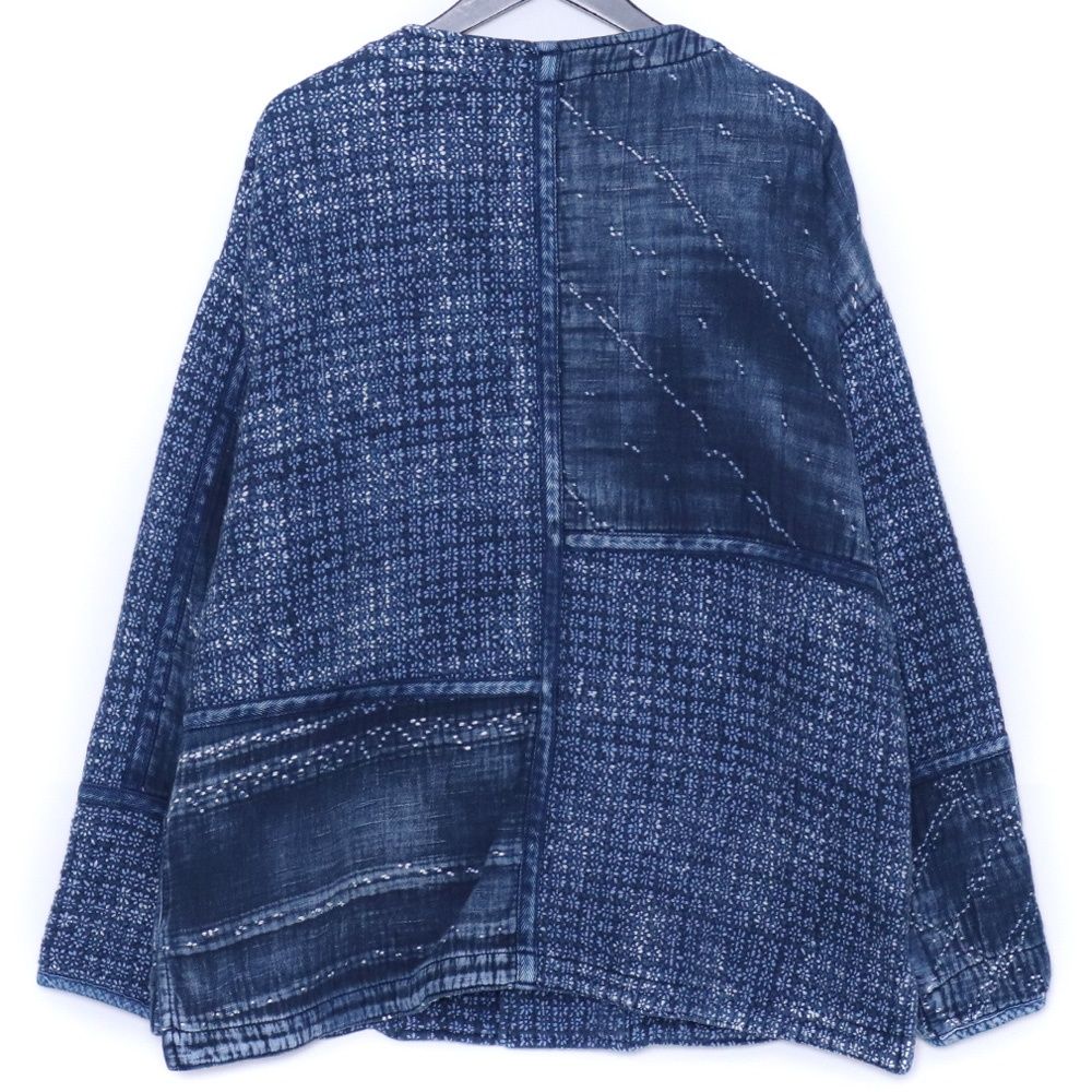 PORTER CLASSIC KOGIN NO COLLAR JACKET サイズ2 ブルー - メルカリ