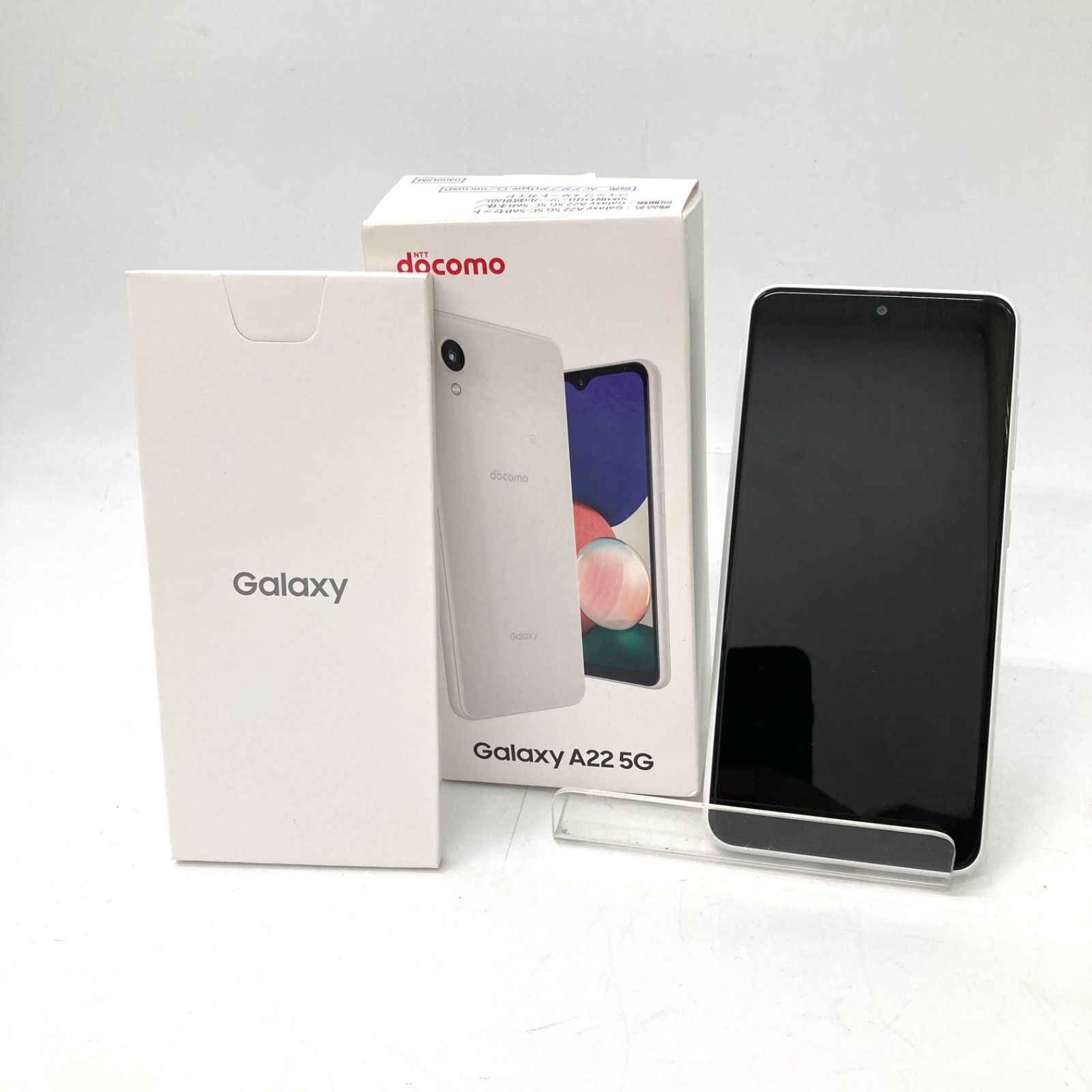 【GALAXY】ギャラクシー ドコモ docomo A22 5G SC-56B スマホ 携帯 ホワイト②☆