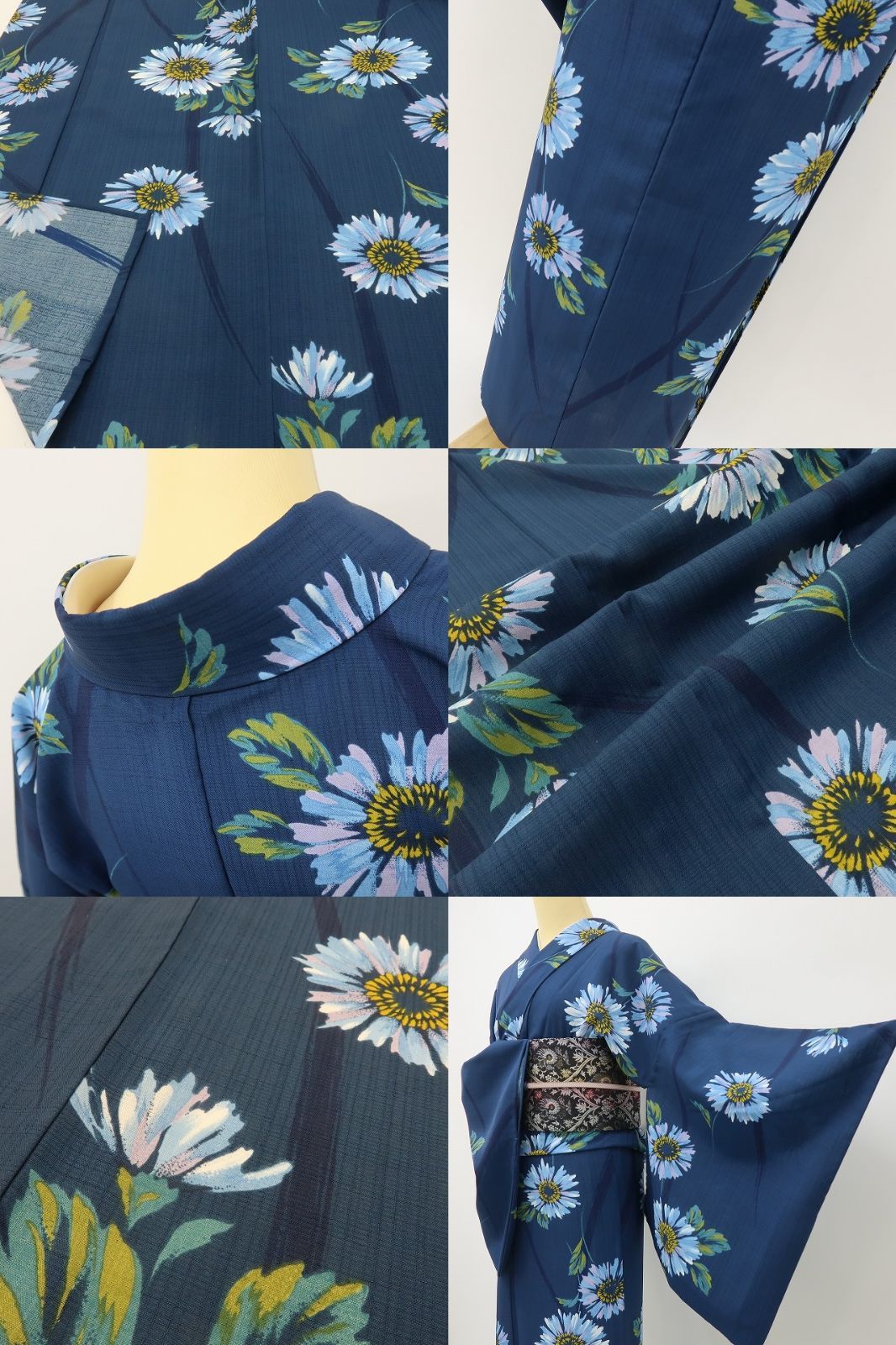 六花-RIKKA- 美品 洗える夏着物 誂えポリエステル セオアルファ 紗
