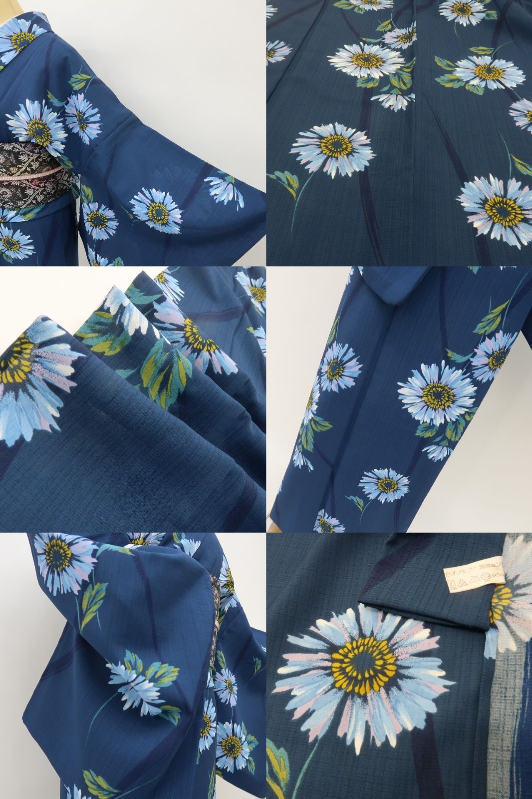 六花-RIKKA- 美品 洗える夏着物 誂えポリエステル セオアルファ 紗