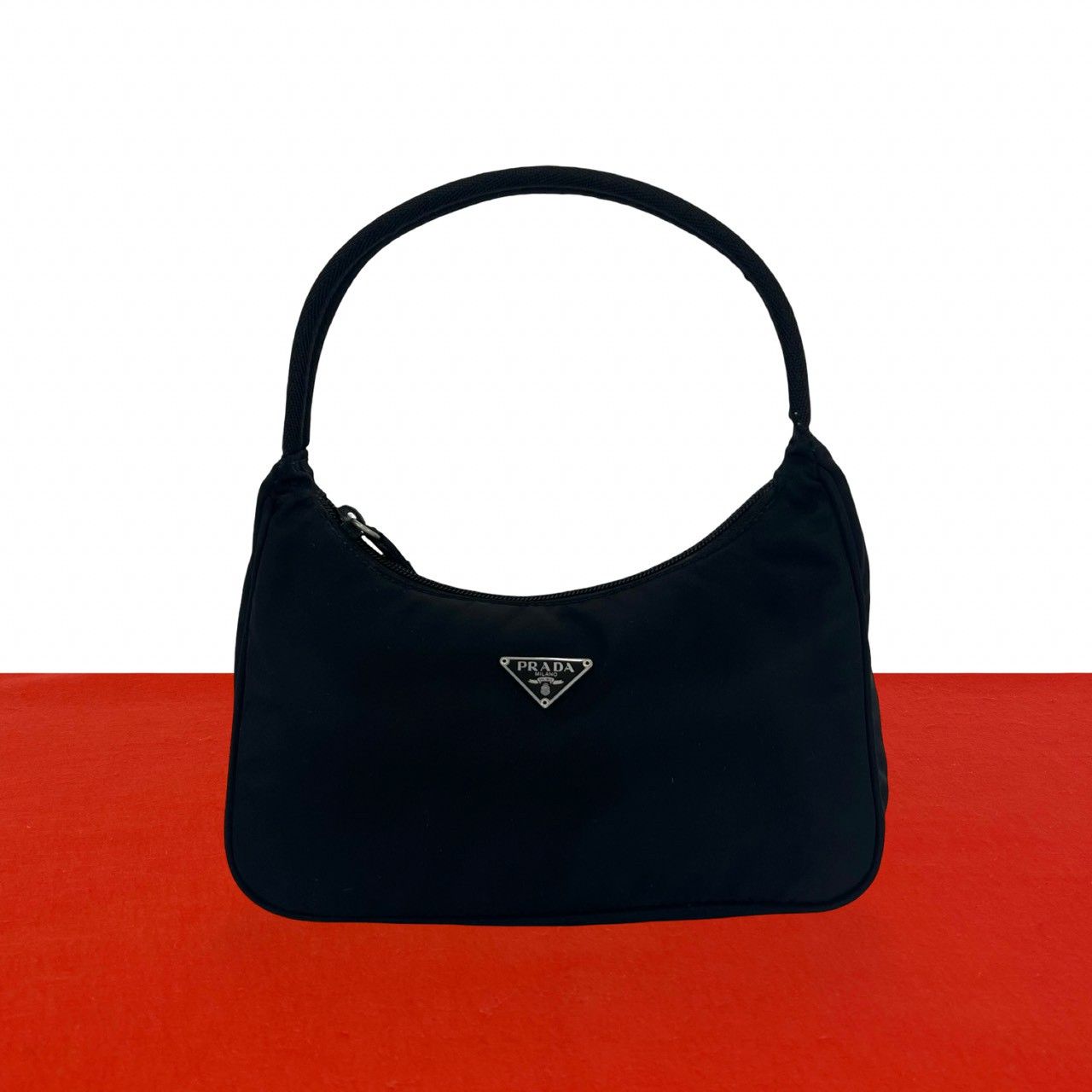 極 美品 PRADA プラダ 三角ロゴ トライアングル プレート 金具