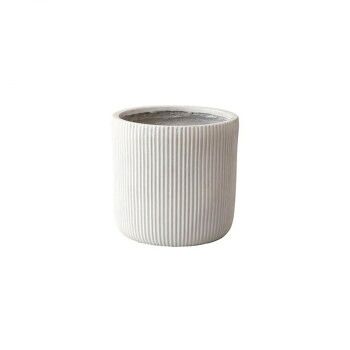 ミュールミル プランター ベローナ ストライプ 白 M CO-001MWh