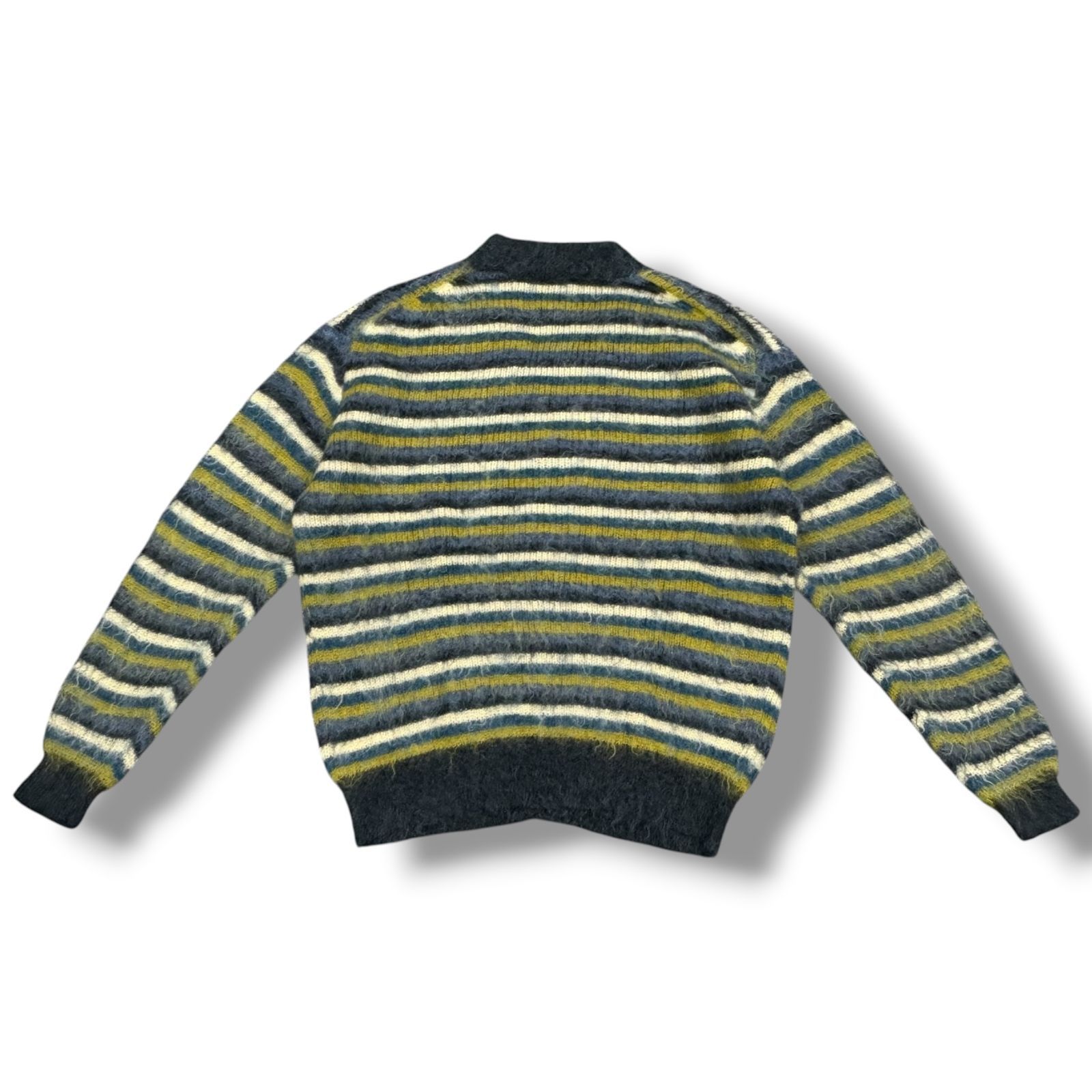 yoke】モヘアボーダーカーディガン M 23aw YOKE - YOKE ヨーク 23AW