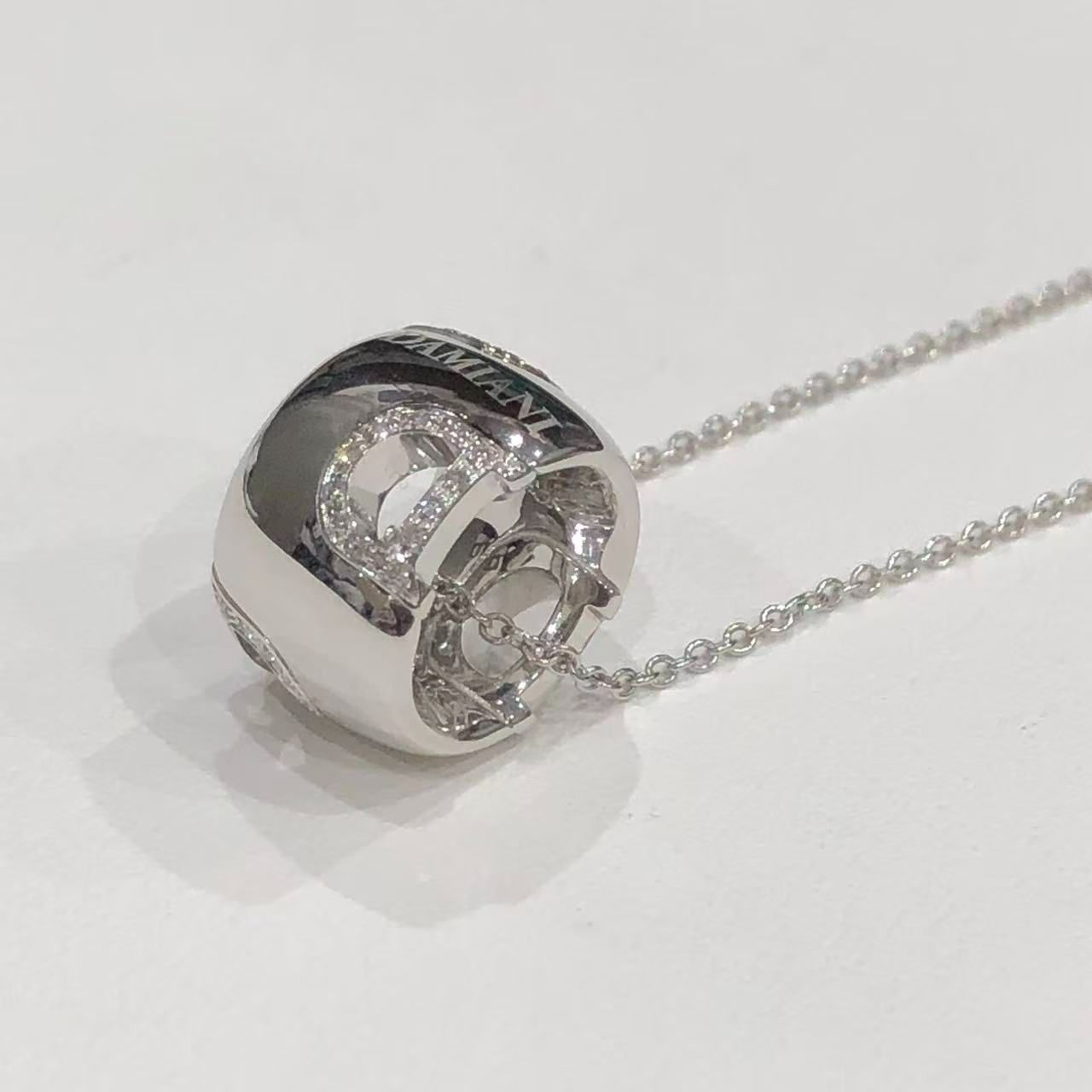 ダミアーニ DAMIANI D.ICON ネックレス K18WG ダイヤモンド 49.5cm レディース【中古】