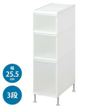 吉川国工業所 アジャスター付ストッカー 幅25.5cm W・ホワイト MS-1110A