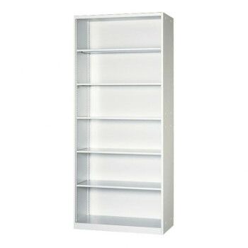 壁面収納家具/D:400・ホワイトタイプ オープン H2100 棚板5枚付 ALPSホワイト色 COM-UAO4-W21