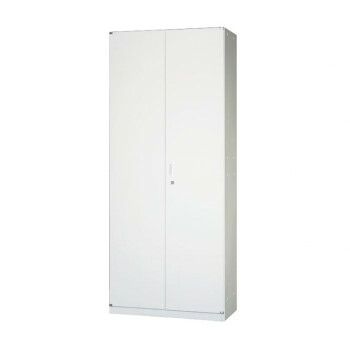 壁面収納家具/D:400・ホワイトタイプ 両開戸 H2160 棚板5枚・ベース・アジャスター付 ALPSホワイト色 COM-UAH4-W21B