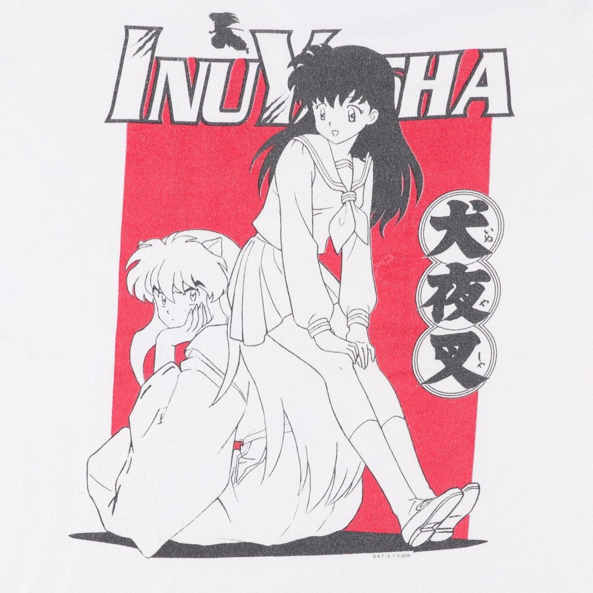 古着 00年代 INUYASHA 犬夜叉 アニメ キャラクタープリントTシャツ
