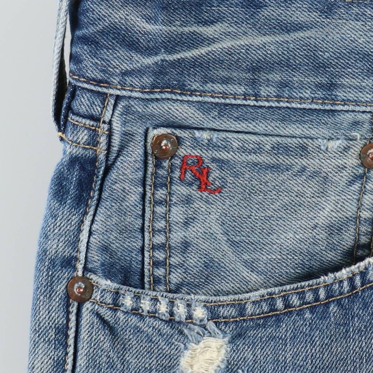 古着 ラルフローレン Ralph Lauren Polo Ralph Lauren カットオフ デニムショーツ ハーフパンツ ジョーツ メンズw36相当/eaa656892