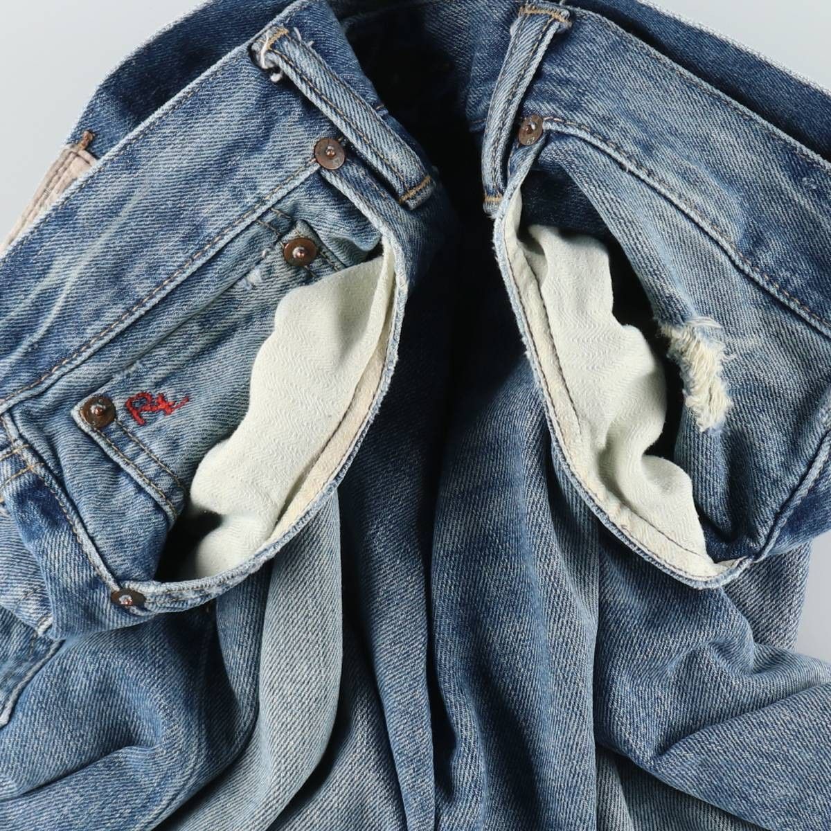 古着 ラルフローレン Ralph Lauren Polo Ralph Lauren カットオフ デニムショーツ ハーフパンツ ジョーツ メンズw36相当/eaa656892