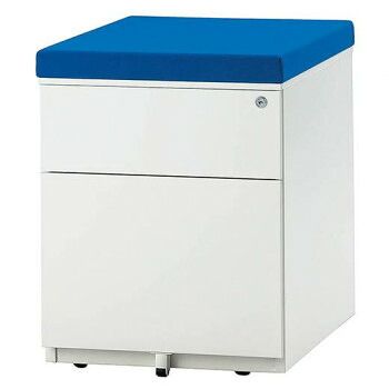 井上金庫販売 オフィス用 2段ワゴン ライトブルー SLWシリーズ SLW-2 LB