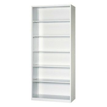 壁面収納家具/D:450・ホワイトタイプ オープン H2100 棚板5枚付 ALPSホワイト色 COM-UAO-W21