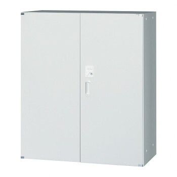 壁面収納家具/D:450・ホワイトタイプ 両開戸/ダイヤル錠 H1050 棚板2枚付 ALPSホワイト色 COM-UAH-W11D