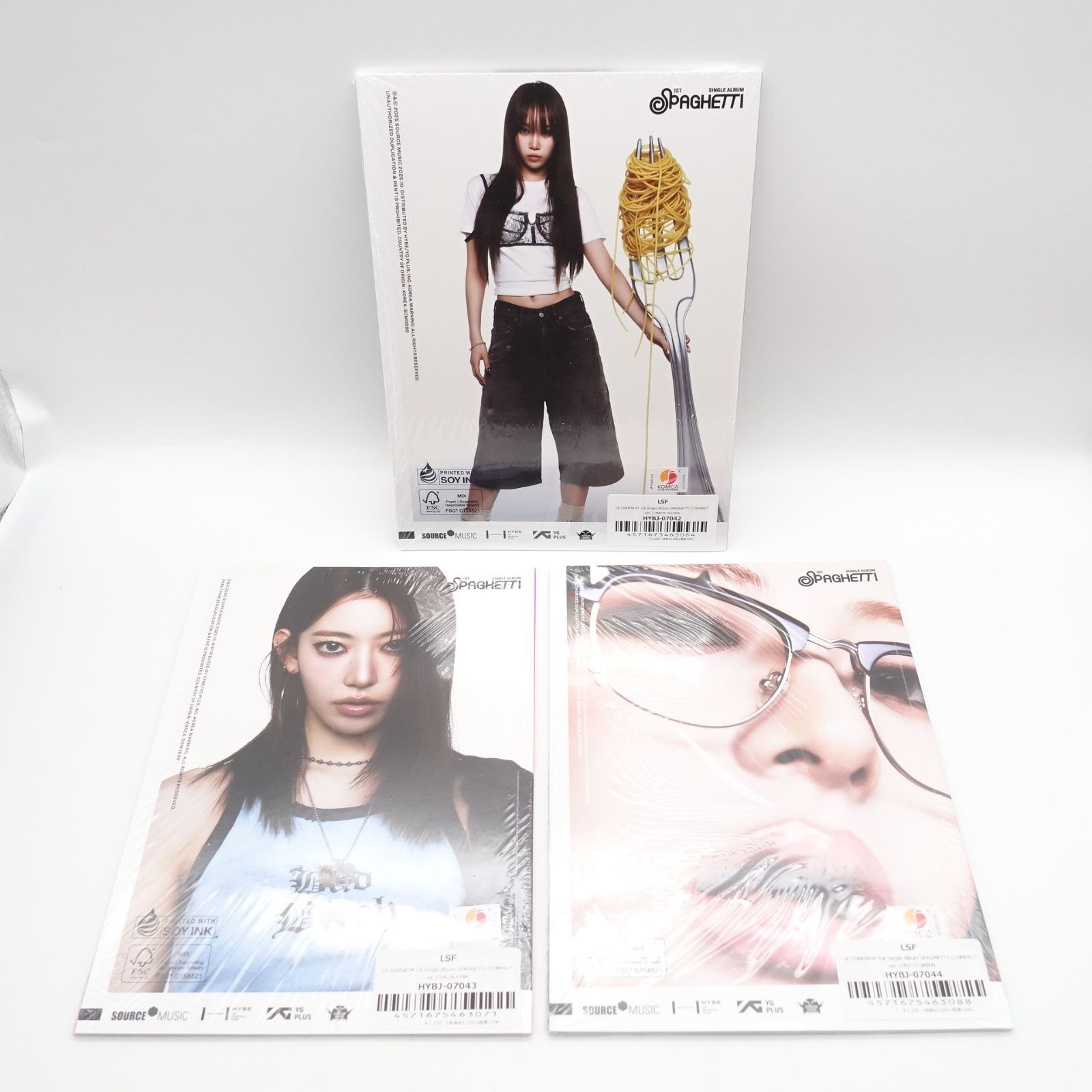 spaghetti 新品未開封 一般盤 コンパクト盤 東京ドーム トレカ LESSERAFIM SPAGHETTI コンパクト盤 CD アルバム 未開封 6形態セット