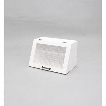 天然木桐材の軽量木製Showcase W40H25cm ホワイト CFB-402525W