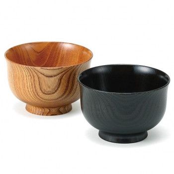 山中塗 欅汁椀ペア(黒・クリア) 23126 7,220円