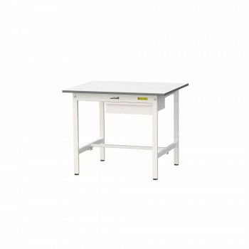 山金工業(YamaTec) SUP-975U-WW ワークテーブル150シリーズ 固定式 キャビネット付 (H740mm) 900×750mm