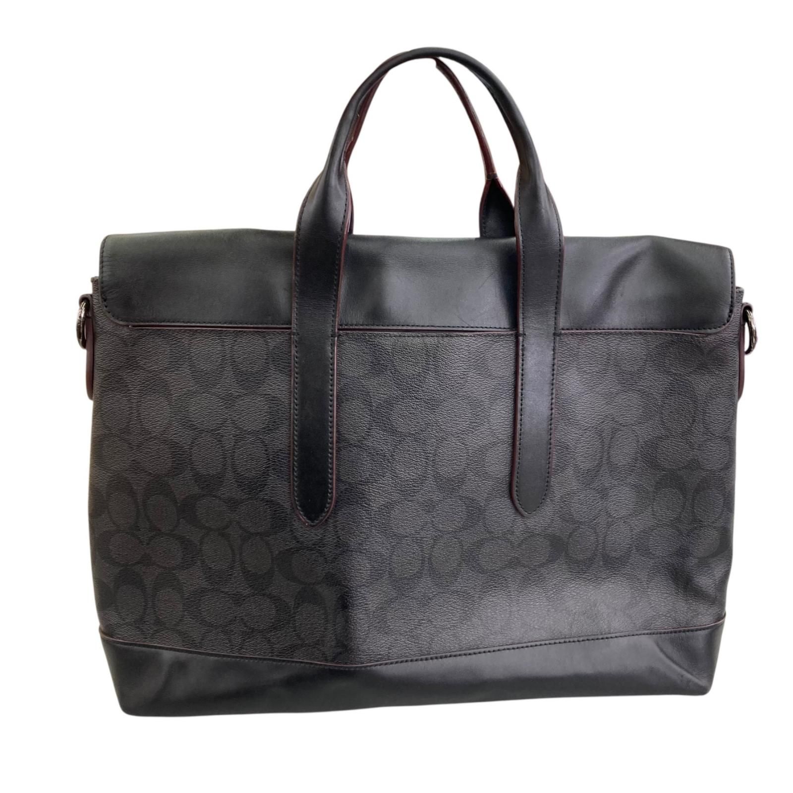 COACH コーチ　ビジネスバッグ　2wayショルダーバッグ　オールレザー　黒 180053 現状品 COACH コーチ レザー ビジネスバッグ 2way 黒 メンズ