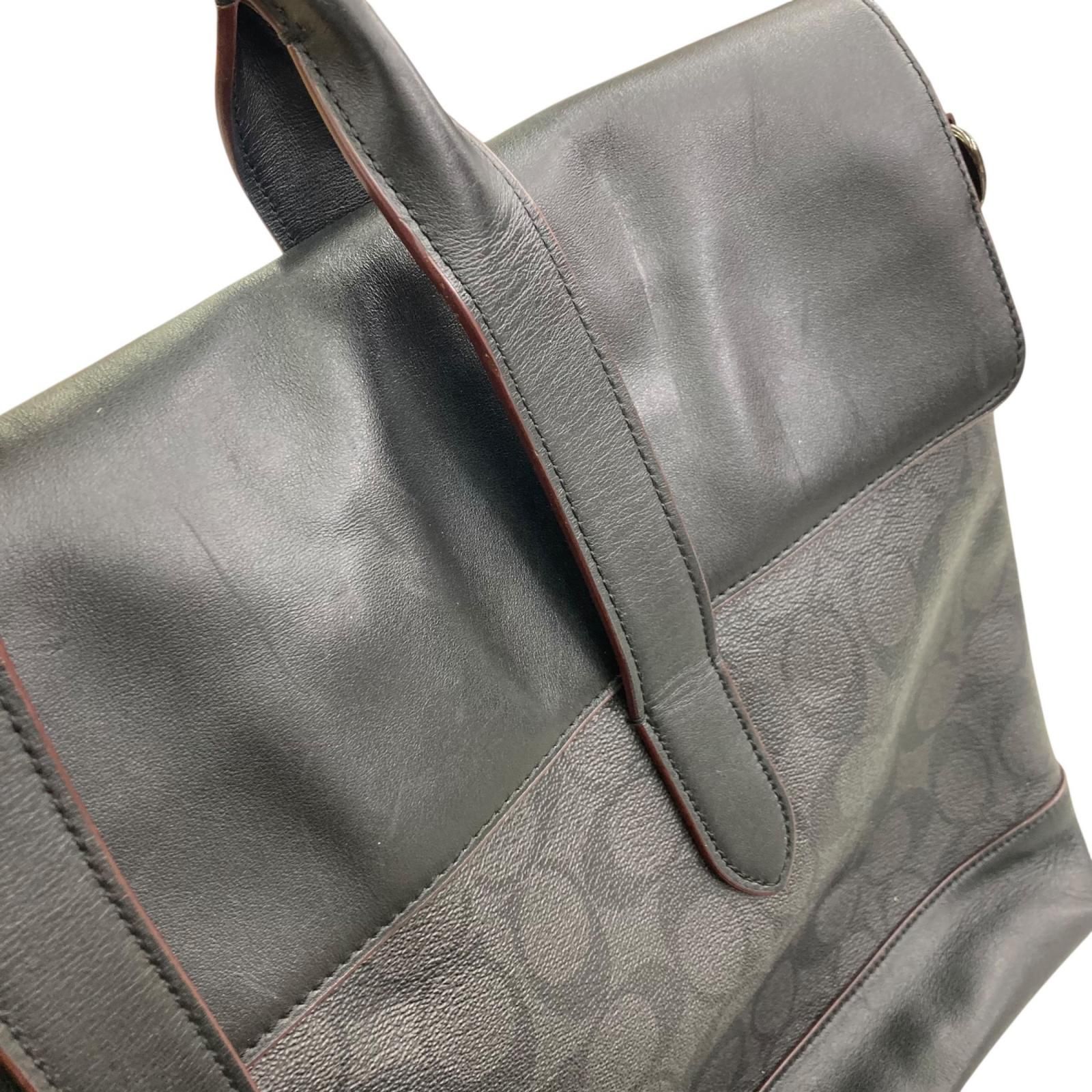 180053 現状品 COACH コーチ レザー ビジネスバッグ 2way 黒 メンズ