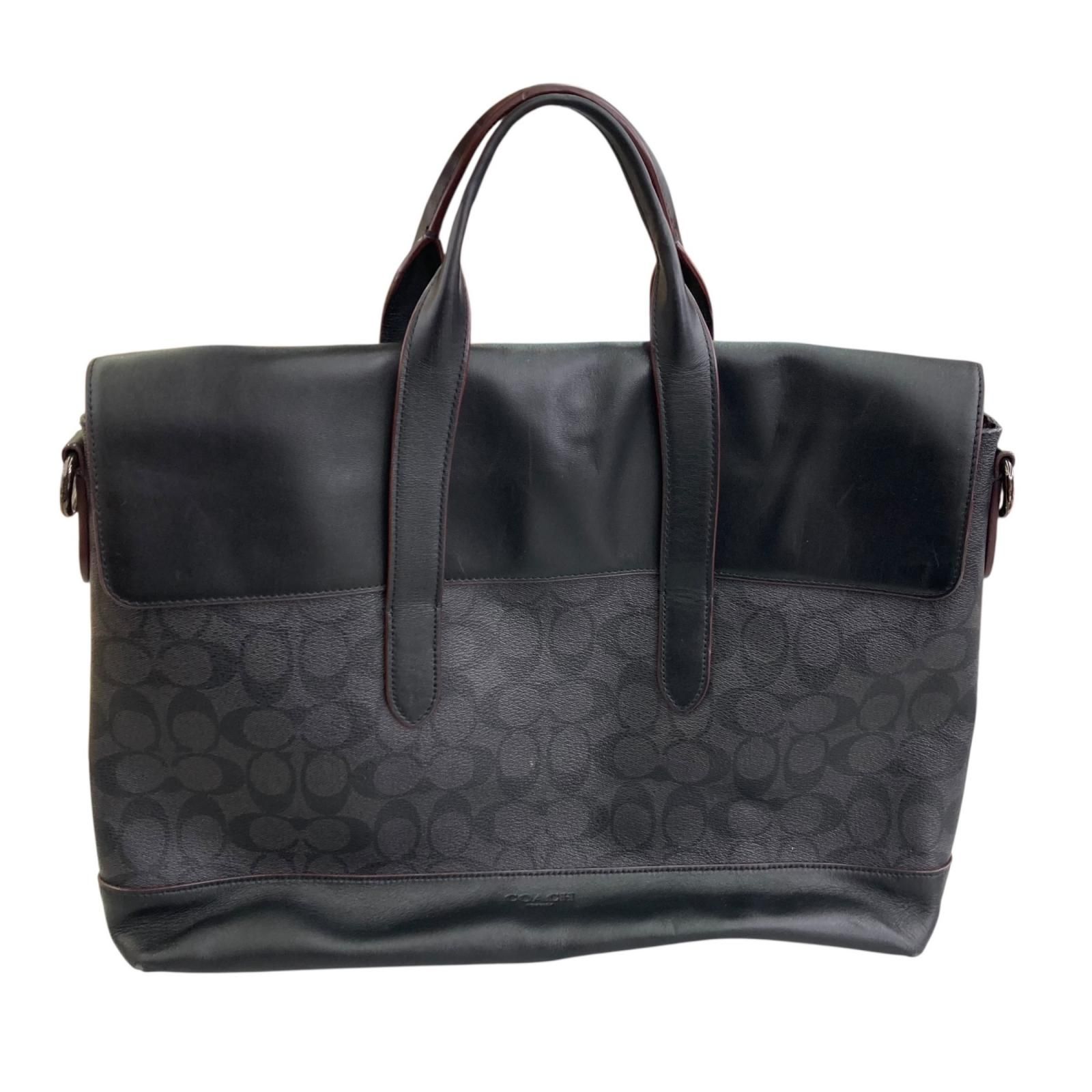 180053 現状品 COACH コーチ レザー ビジネスバッグ 2way 黒 メンズ
