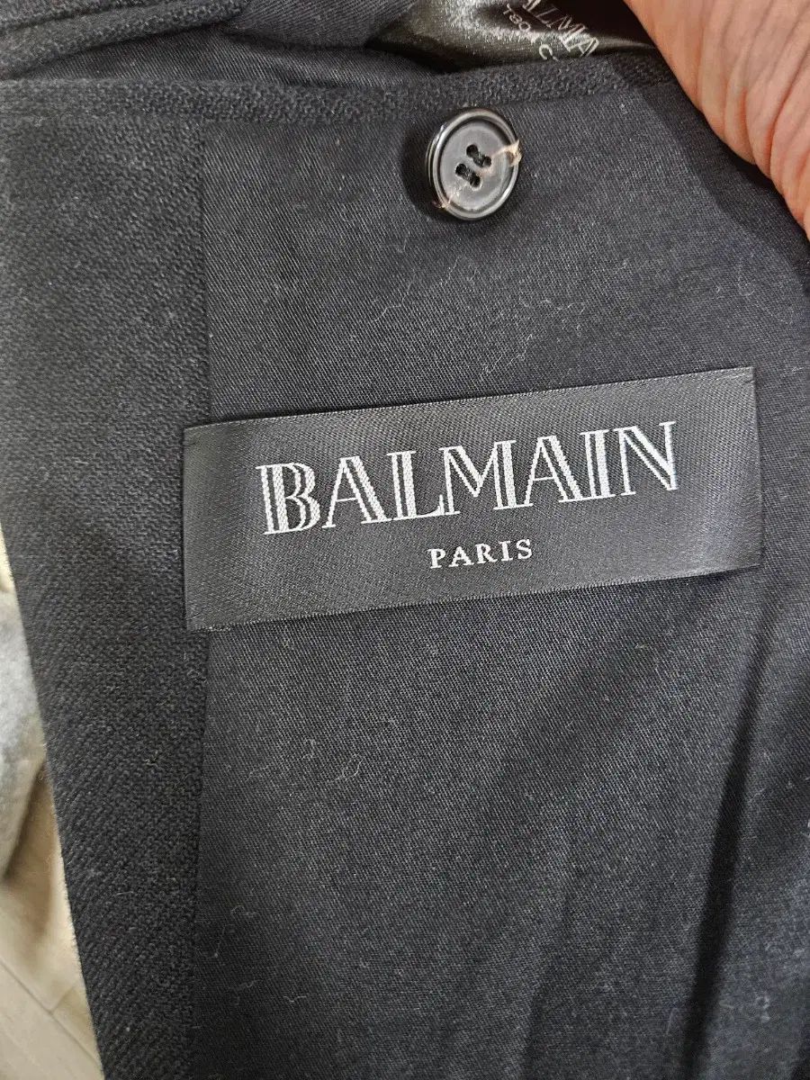 バルマン AW13 ベルト付き ナポレオン シルバー ボタン コート サイズ