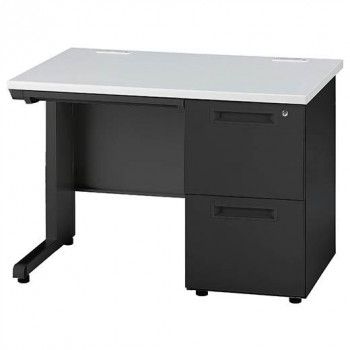 井上金庫販売 オフィス用テーブル W1000 2段右袖 B/ホワイト GSD-B107-2R WH