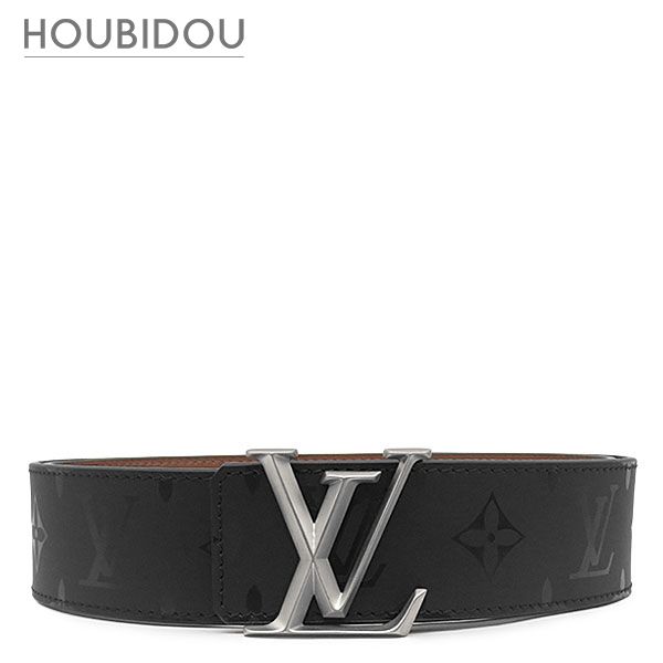 Louis Vuitton 黒 ベルト 90/36 ルイヴィトン LVロゴ ベルトブラック