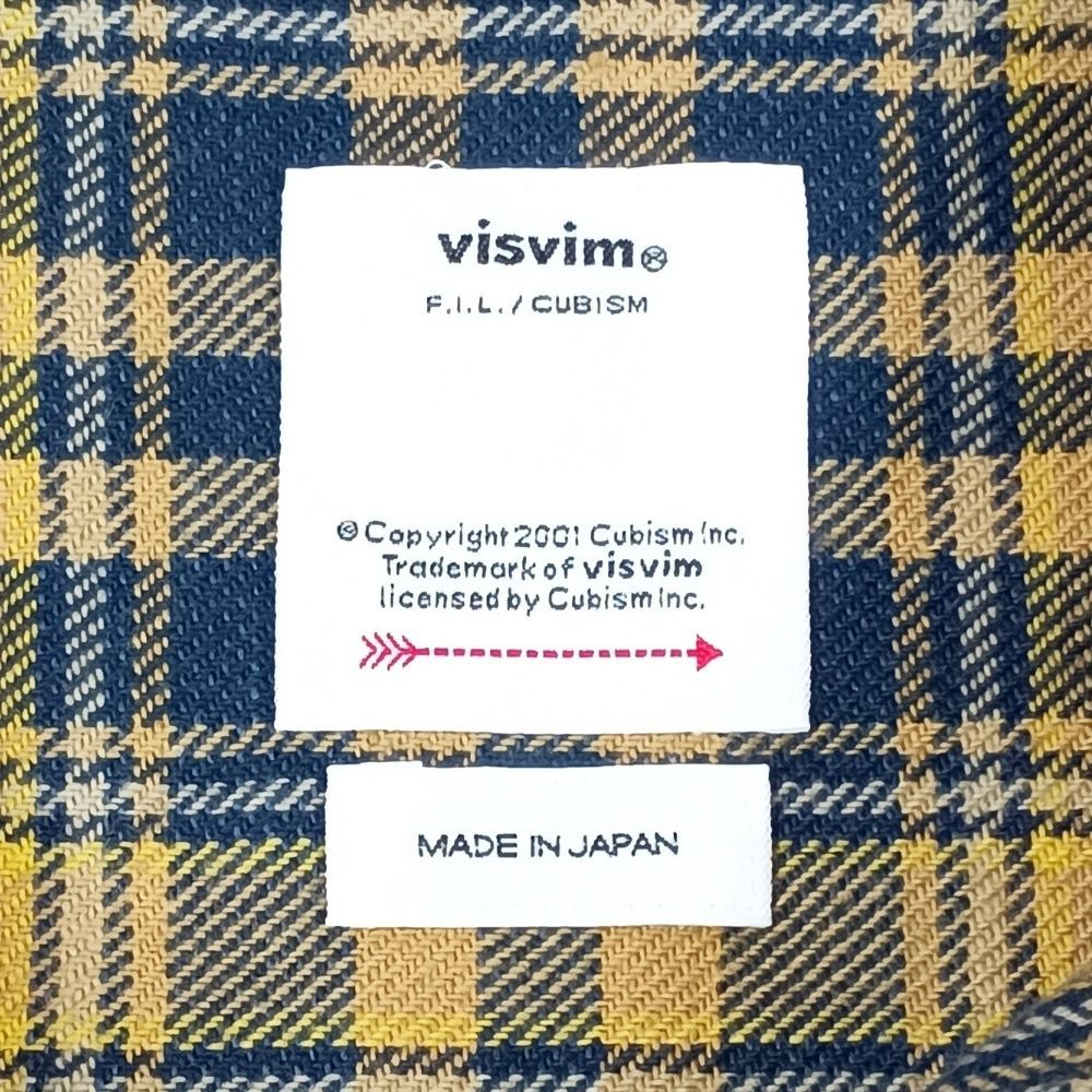 VISVIM ビズビム 26SS 品番 0126105011015 LUMBER CHECK L/S ランバー チェック 長袖シャツ ネイビー サイズ3 正規品 / 53736 VISVIM ビズビム 26SS 品番 0126105011015 LUMBER CHECK L/S ランバー
