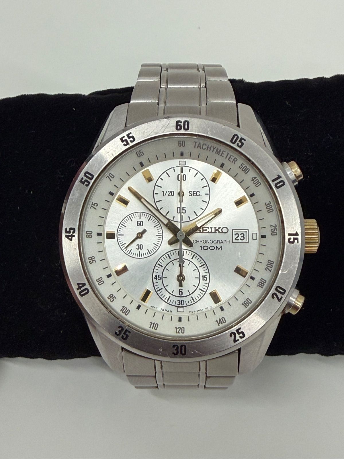 クロノグラフ SEIKO セイコー 2026年 QZ 7点まとめ 1円 稼働 美品 箱/
