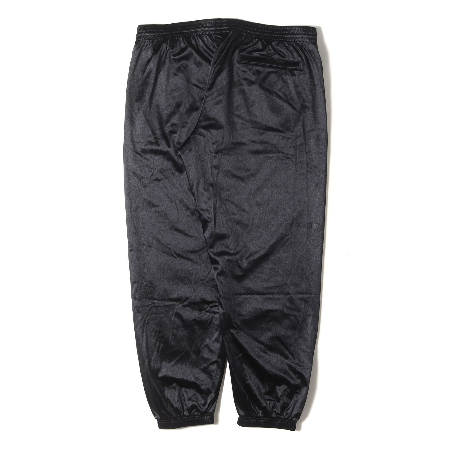 ALEXANDER WANG アレキサンダーワン パンツ ブラック 黒 サイズ:2XO  スプレーロゴ ストレッチサテン トラックパンツ New York Printing Sports Trousers ボトムス ズボン コラボ【メンズ】【中古】 ALEXANDER WANG アレキサンダーワン パンツ ブラック 黒 サイズ:2XO