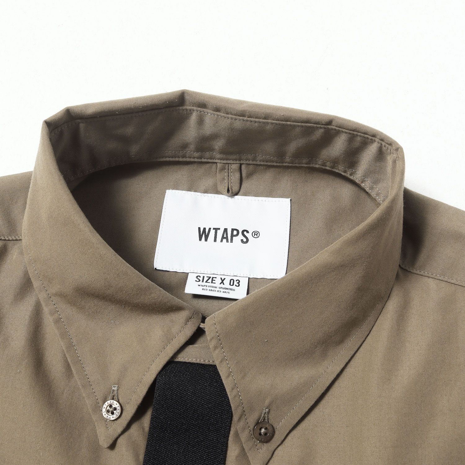 WTAPS ダブルタップス シャツ オリーブドラブ サイズ:L 22AW GPSロゴ