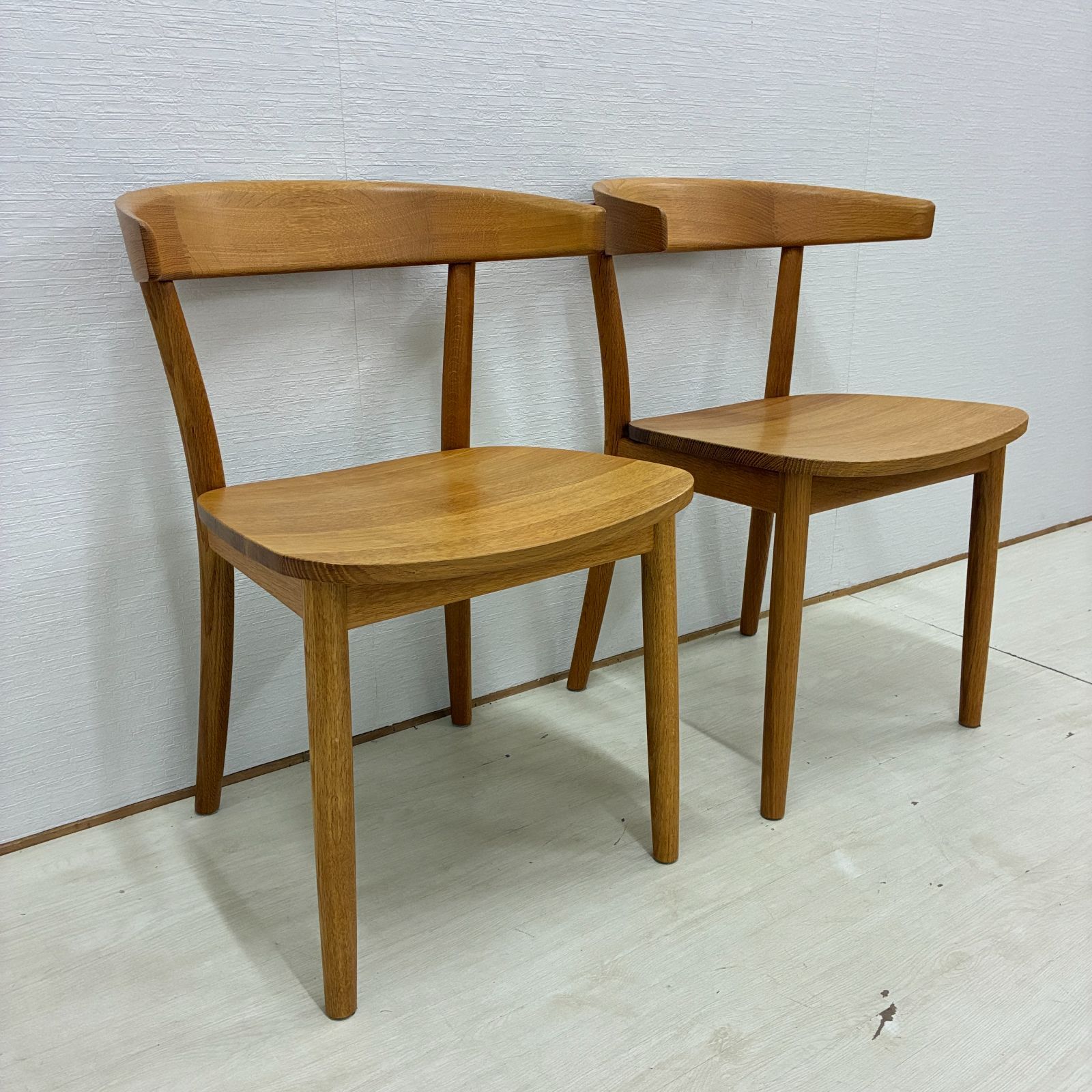 展示品【無印良品】オーク材 ダイニングチェア アームチェア 椅子 天然